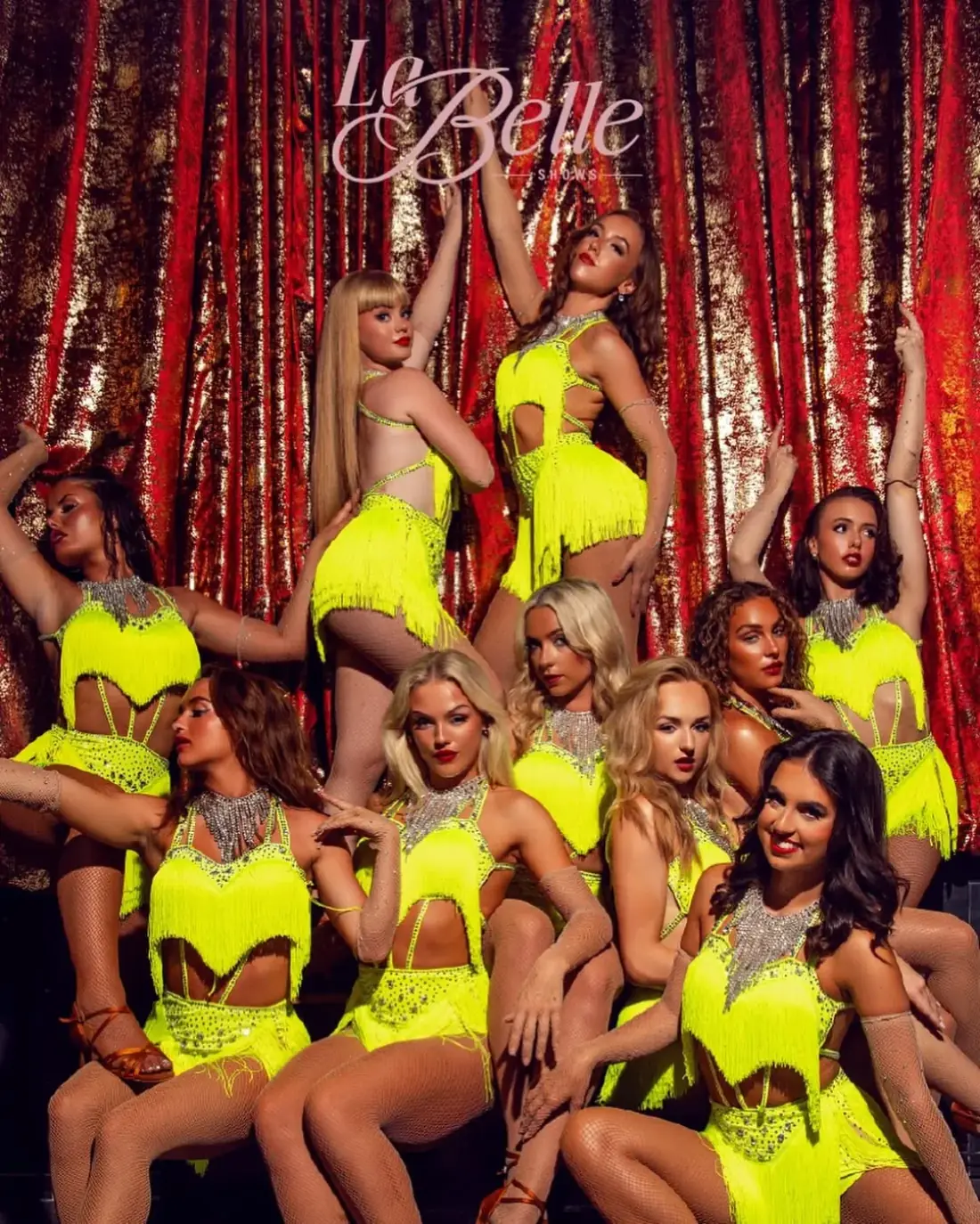 La Belle Shows cast on a club floor